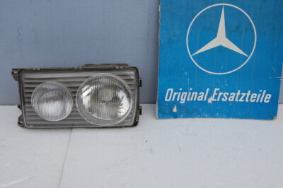 W123 Scheinwerfer links „Modell Ochsenauge“ Hella, mit Leuchtweitenregulierung A0018207161 gebraucht Reflektoren TÜV-fähig